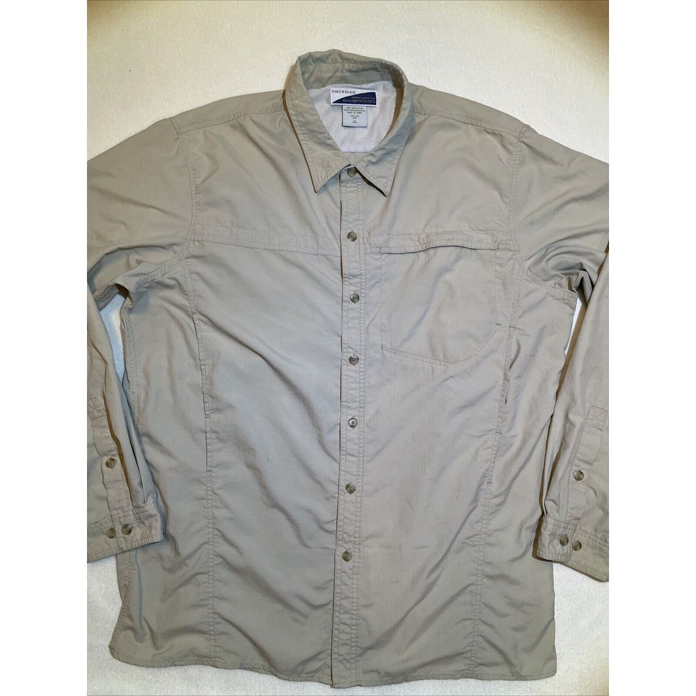 Exofficio Insect Shield‎ Button Up Shirt Vented Mens Size XL Fishing Outdoors
